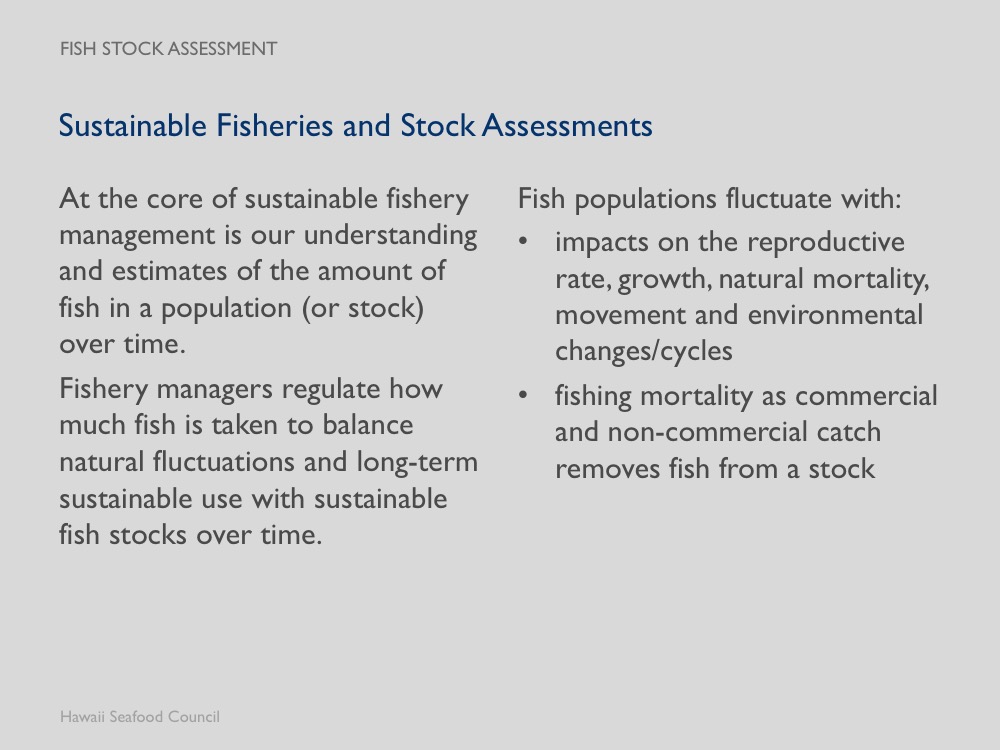 Module 5 fish stock assessment hawaii seafood