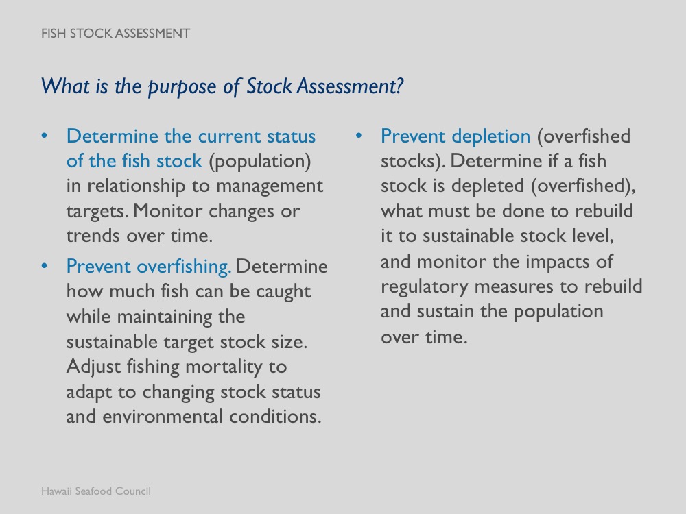 Module 5 fish stock assessment hawaii seafood